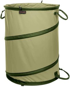 Fiskars 30 Gallon Kangaroo Gardening Bag, 30 Gallon Capacity, Green, 24 Inch - Ideal for collecting weeds, grass clippings, other types of yard waste or even toys or laundry off the clothesline