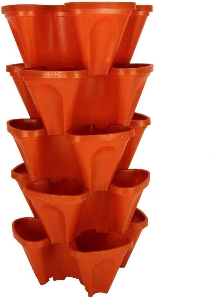 LARGE Vertical Gardening Stackable Planters – Build Your Own Backyard Vertical Garden – DIY Stacking Container System