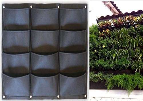 Garden Vertical Planter Multi Pocket Wall Mount Living Growing Bag Felt Indoor/Outdoor Pot