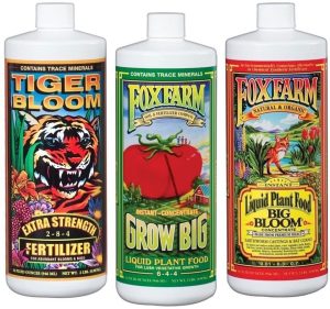 Fox Farm Liquid Nutrient Trio Soil Formula: Big Bloom, Grow Big, Tiger Bloom (Pack of 3 - 32 oz. bottles)