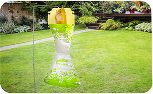  Ideal placement of Spectracide Bag-A-Bug Japanese Beetle Trap For best results, place the trap downwind of foliage to intercept beetles heading toward plants (30 ft from susceptible plants is an ideal distance). Placing the trap in or near foliage could attract more beetles to these areas. Hang the trap at the correct beetle flight height (the bag should be at least 1 foot off of the ground) – suspending from a post, fencing or stake works well. The trap should be free to move in the wind without obstruction, and it should be out of reach of small children. The free-standing Spectracide Bag-A-Bug KwikStand places the lure at the ideal height, and it’s movable to keep your trap downwind of foliage. Read less Frequently asked questions